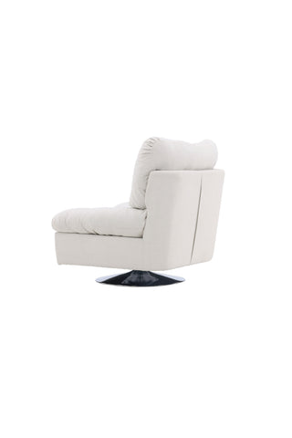 Venture Home Florens Enkelsoffa - Krom / Offwhite Tyg