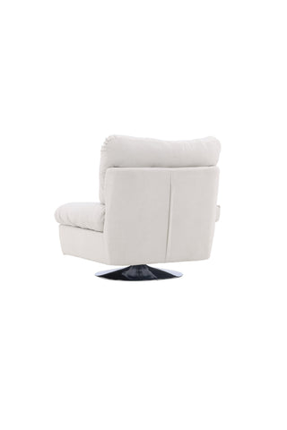 Venture Home Florens Enkelsoffa - Krom / Offwhite Tyg