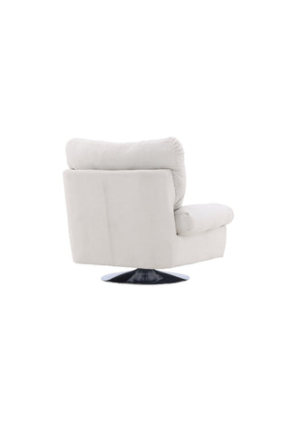 Venture Home Florens Enkelsoffa - Krom / Offwhite Tyg