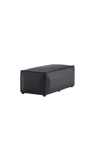 Venture Home Palermo Puff - Mattsvart / Svart PU
