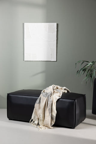 Venture Home Palermo Puff - Mattsvart / Svart PU