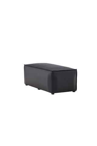 Venture Home Palermo Puff - Mattsvart / Svart PU