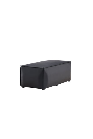 Venture Home Palermo Puff - Mattsvart / Svart PU