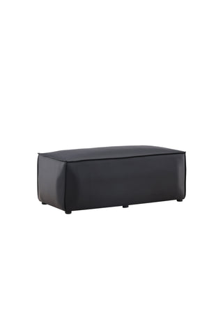 Venture Home Palermo Puff - Mattsvart / Svart PU