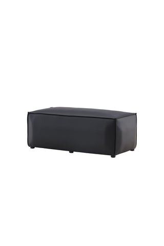 Venture Home Palermo Puff - Mattsvart / Svart PU