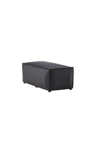 Venture Home Palermo Puff - Mattsvart / Svart PU