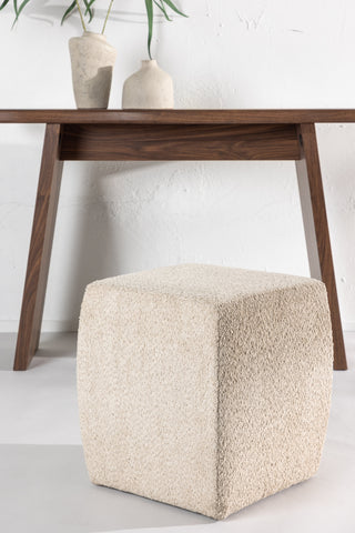 Venture Home Neapel Puff - Beige / Beige Boucle
