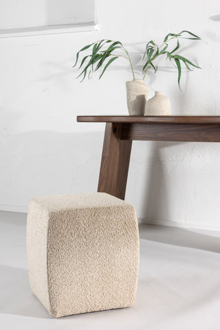 Venture Home Neapel Puff - Beige / Beige Boucle