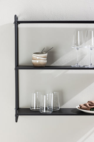 Venture Home Lyon Vägghylla - Svart / Pulverlackerad Järn