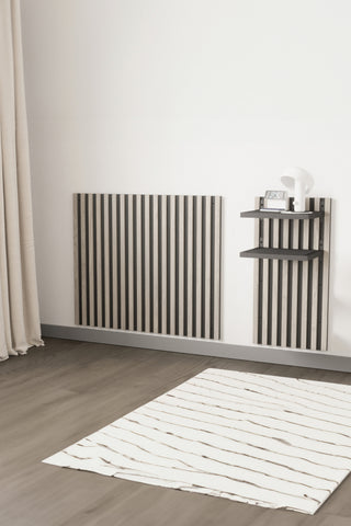 Venture Home Toulon Väggpanel - Nattduksbord B40,5 x H80 x D2,8 - Svart/Whitewash / MDF