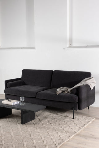 Venture Home Antibes 3-sits soffa - Mörkgrå Velour Tyg