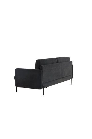 Venture Home Antibes 3-sits soffa - Mörkgrå Velour Tyg