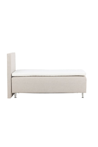 Venture Home Mesa Bed 90*200 - Matt Silver / Beige Tyg Lino 02