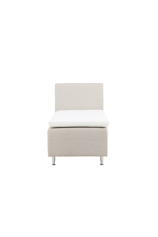 Venture Home Mesa Bed 90*200 - Matt Silver / Beige Tyg Lino 02