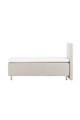 Venture Home Mesa Bed 90*200 - Matt Silver / Beige Tyg Lino 02