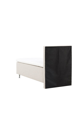Venture Home Mesa Bed 90*200 - Matt Silver / Beige Tyg Lino 02
