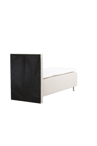 Venture Home Mesa Bed 90*200 - Matt Silver / Beige Tyg Lino 02