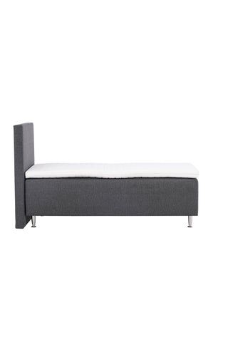 Venture Home Mesa Bed 90*200 - Matt Silver / Mörkgrå Tyg Lino 12