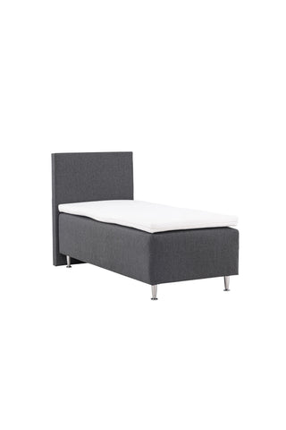 Venture Home Mesa Bed 90*200 - Matt Silver / Mörkgrå Tyg Lino 12