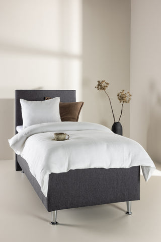 Venture Home Mesa Bed 90*200 - Matt Silver / Mörkgrå Tyg Lino 12