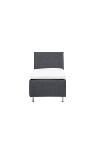 Venture Home Mesa Bed 90*200 - Matt Silver / Mörkgrå Tyg Lino 12