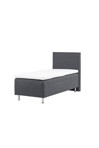 Venture Home Mesa Bed 90*200 - Matt Silver / Mörkgrå Tyg Lino 12