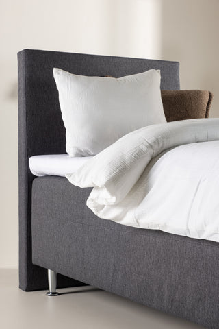 Venture Home Mesa Bed 90*200 - Matt Silver / Mörkgrå Tyg Lino 12