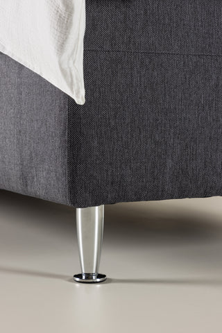 Venture Home Mesa Bed 90*200 - Matt Silver / Mörkgrå Tyg Lino 12