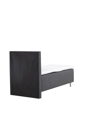 Venture Home Mesa Bed 90*200 - Matt Silver / Mörkgrå Tyg Lino 12