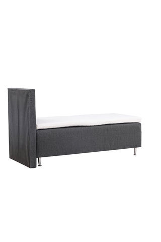Venture Home Mesa Bed 90*200 - Matt Silver / Mörkgrå Tyg Lino 12