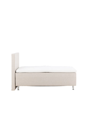 Venture Home Mesa Bed 120*200 - Matt Silver / Beige Tyg Lino 02