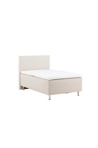 Venture Home Mesa Bed 120*200 - Matt Silver / Beige Tyg Lino 02