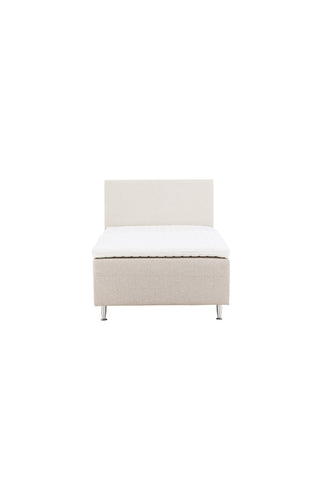 Venture Home Mesa Bed 120*200 - Matt Silver / Beige Tyg Lino 02