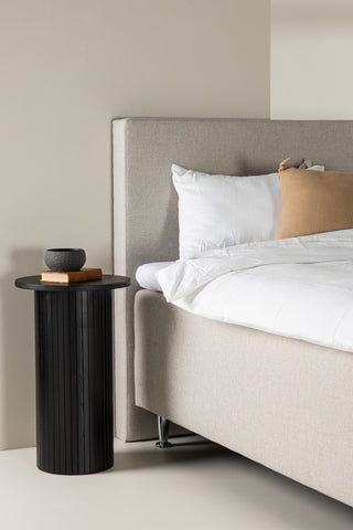 Venture Home Mesa Bed 120*200 - Matt Silver / Beige Tyg Lino 02