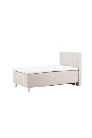 Venture Home Mesa Bed 120*200 - Matt Silver / Beige Tyg Lino 02