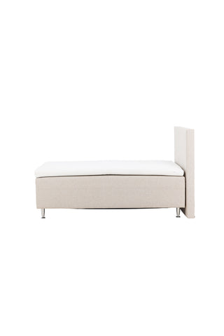 Venture Home Mesa Bed 120*200 - Matt Silver / Beige Tyg Lino 02