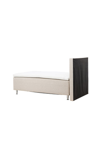 Venture Home Mesa Bed 120*200 - Matt Silver / Beige Tyg Lino 02
