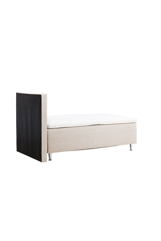Venture Home Mesa Bed 120*200 - Matt Silver / Beige Tyg Lino 02