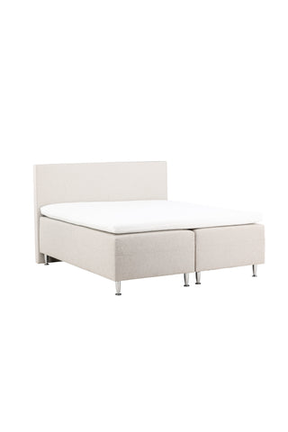 Venture Home Mesa Bed 180*200 - Matt Silver / Beige Tyg Lino 02