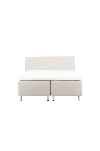 Venture Home Mesa Bed 180*200 - Matt Silver / Beige Tyg Lino 02