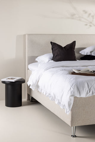 Venture Home Mesa Bed 180*200 - Matt Silver / Beige Tyg Lino 02