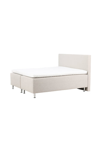 Venture Home Mesa Bed 180*200 - Matt Silver / Beige Tyg Lino 02