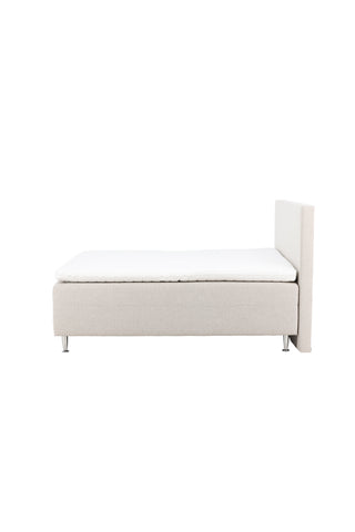 Venture Home Mesa Bed 180*200 - Matt Silver / Beige Tyg Lino 02
