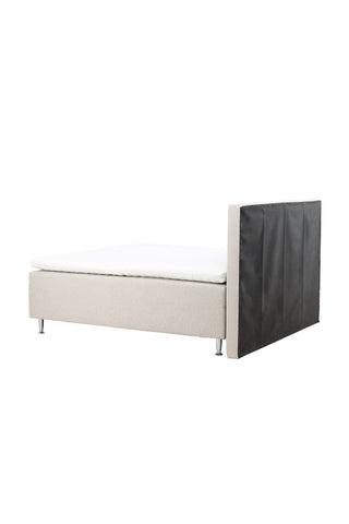 Venture Home Mesa Bed 180*200 - Matt Silver / Beige Tyg Lino 02