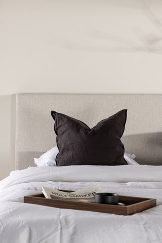 Venture Home Mesa Bed 180*200 - Matt Silver / Beige Tyg Lino 02