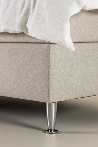 Venture Home Toledo Säng 90*200 - Matt Silver / Beige Tyg Lino 02
