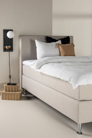 Venture Home Toledo Säng 120*200 - Matt Silver / Beige Tyg Lino 02