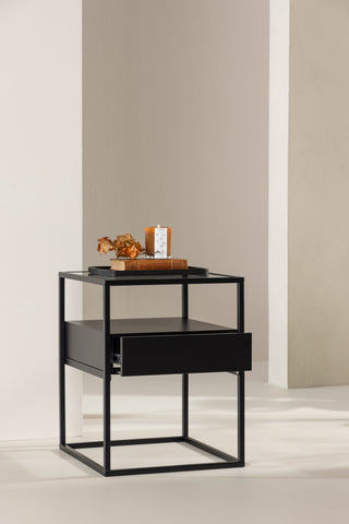 Venture Home Fortaleza Sidobord - Svart / Svart