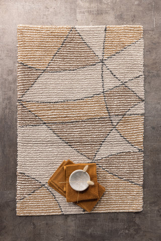 Venture Home Loui Cotton - 60*90- -Rektangulärt-Elfenben/Sand/Grå