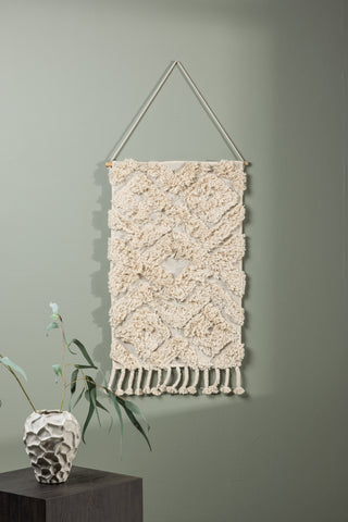 Venture Home Hilda Vägghängande Bomull - 50*80- -Rektangulär-Offwhite